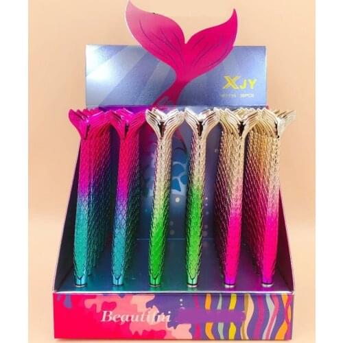 36pcs/lot cartoon beauty fish sea-maid black ink Gel Pen Roller ball pens school supplies girls lady party creative stationery