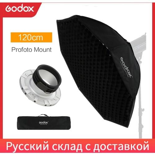 Godox Pro 120cm 47" Studio Octagon Honeycomb Grid Softbox Reflector Softbox with Profoto Mount for Studio Strobe Flash Light