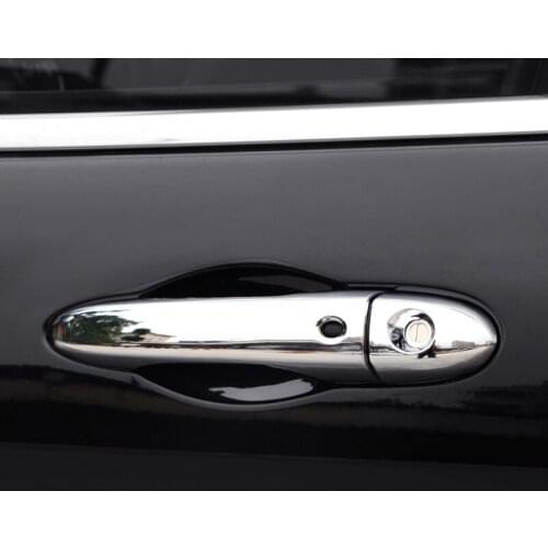 Chrome Smart Keyless Door Handle Surround Cover For Jeep Cherokee (KL) 2014 2015 2016 2017 2018 2019 Accessories Molding Trims