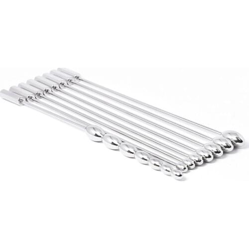 316L Surgical Steel 8 Pcs/Set Penis Plugs & Sounds Urethral Plug Urethral Sounds Dilator Erotic Adult Sex Toys for Men