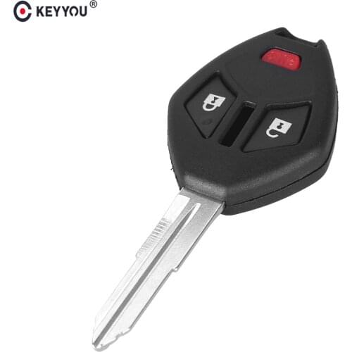 KEYYOU 2+1 Buttons Remote Car Key Shell Case Fob For Mitsubishi Endeavor 2007-2011 New Auto Keys Case Cover Replacement