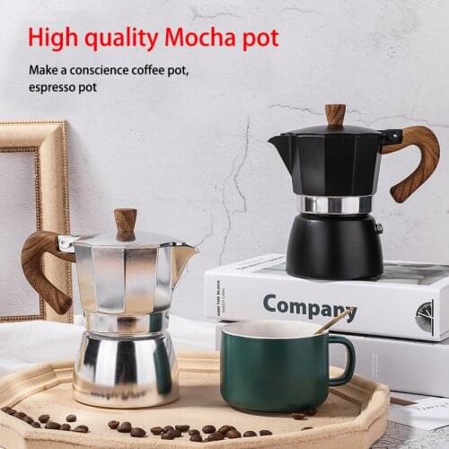150/300ml Aluminum Alloy Coffee Pot Mocha Moka Italian Espresso Coffee Maker Kettle Pots Teapot Coffeeware Accessories