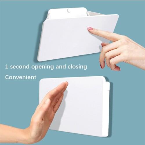 Wall Mount Bracket Handle Hanger Bracket Earphone Holder Foldable Phone Storage Box Organizer Storage Rack