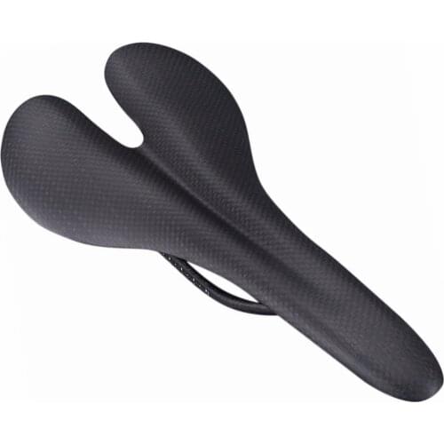 Bike saddle Matte/Glossy Full 3K Carbon Fiber Bike Saddle Road/MTB Bicycle Cushion Cycling Seat Mat 270*125mm