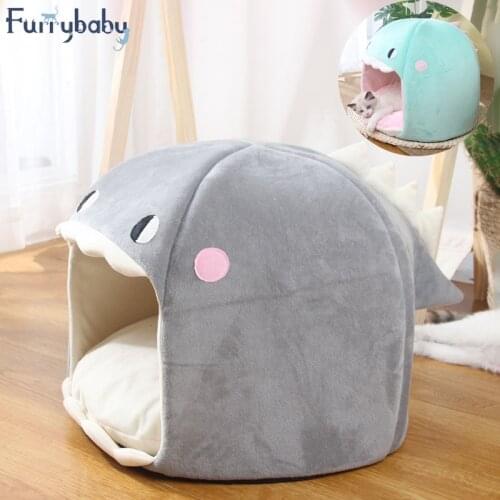 2021 Cute Cave Cat House Pet Bed Tent Lounger Dogs Basket Mat Puppy Kittens Warm Cozy House Kennel Cushion Supplies Bed For Cats
