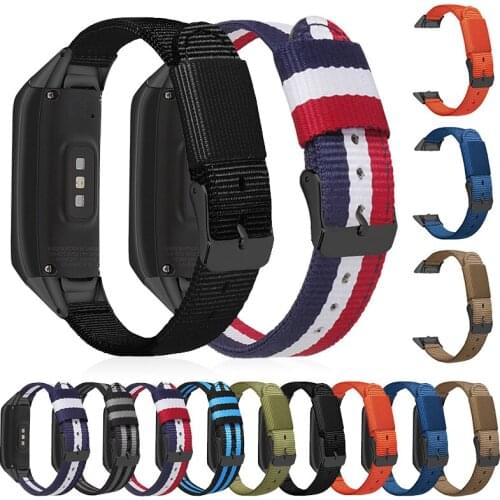 Fashion Durable Nylon Watchbands For Samsung Galaxy Fit SM-R370 Smart Watch Replacement Wrist Band Casual Sport Strap For Men