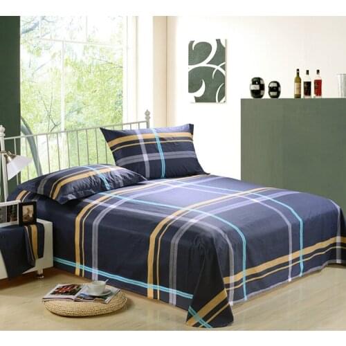 Flat Sheet Sets 3 pcs With Pillowcase for Single Bed Blue Color Red Flamingos Bed Sheets For Children Cartoon Bed Sheet