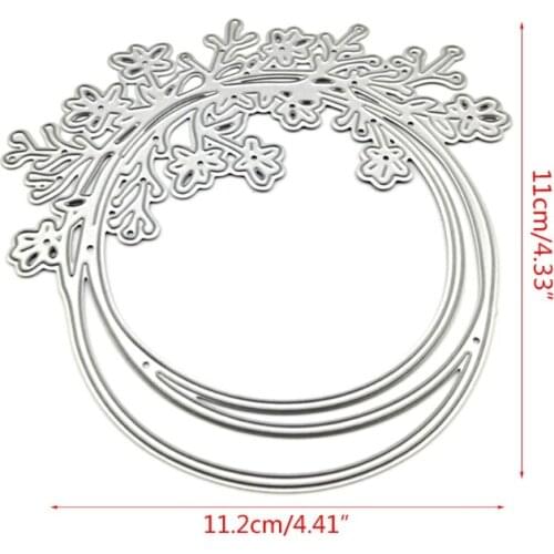 E56C Cutting Dies Set for Cards Scrapbooking and Stamps Flower Wreath