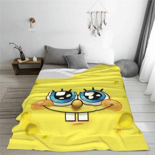 Wearable warm flannel Sponge Baby blanket cartoons Anime blankets for airplane travel Bedspread Wrap