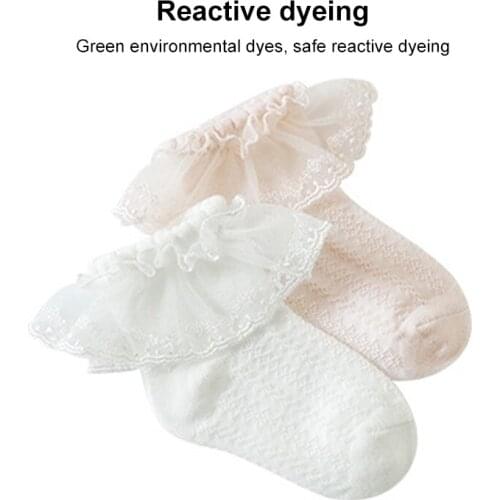 Baby Girl Socks Summer Thin Breathable Cotton Lace Mesh Socks Combed Cotton Elastic Children Sock For 0-8 Years Old Optional