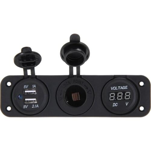 Portable Car Charger Dual USB Charger Car Auto 12V Car Chargers With Cigar Lighter Socket Splitter Power Adapter