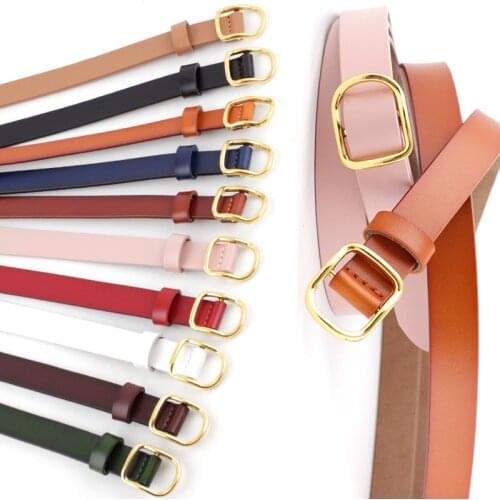 Luxury Women Belts Black Pink White Cow Genuine Leather Belts Gold Fashion Design Strap Female Waist Belt Quality Cinto Feminino