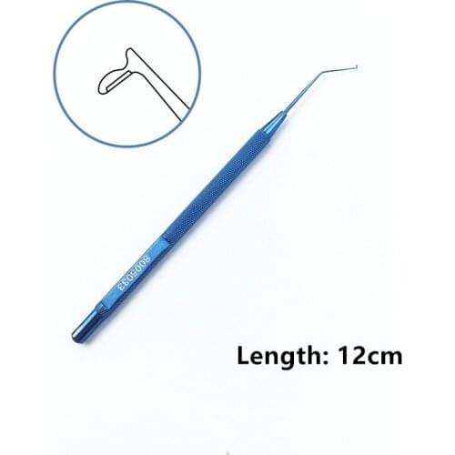Fukasaku Small Pupil Snapper Hook With a smoothly polished notch Eye Veterinary surgical tools