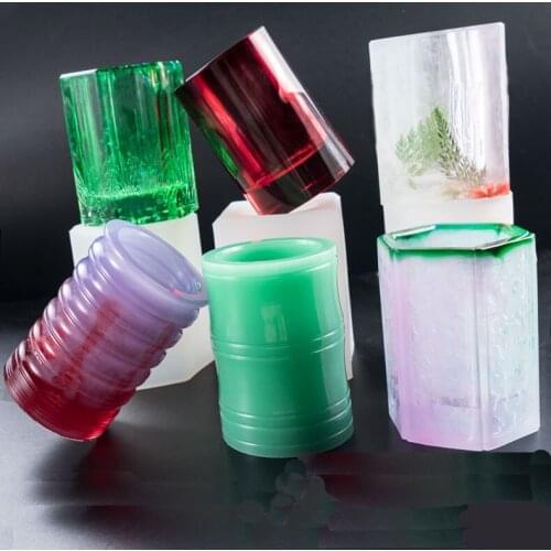 Silicone molds Dried Flower Resin Decorative Craft large Storage Pen holder Mold epoxy resin molds for jewelry finding tool