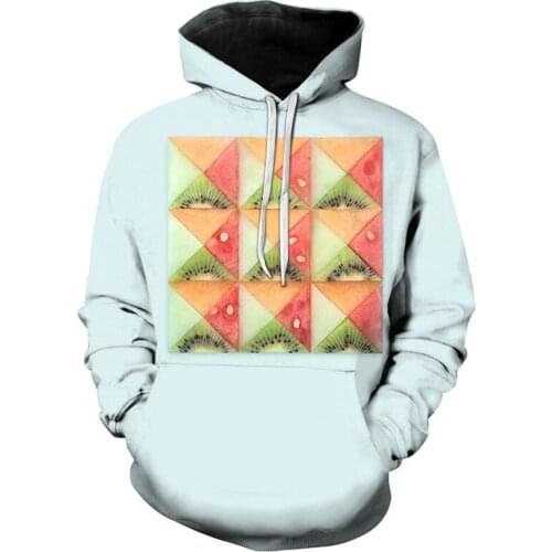 3D Printing Hoodie Spring and Autumn Fruit Pattern Series Hoodie Mens and Womens Casual Hooded Pullover