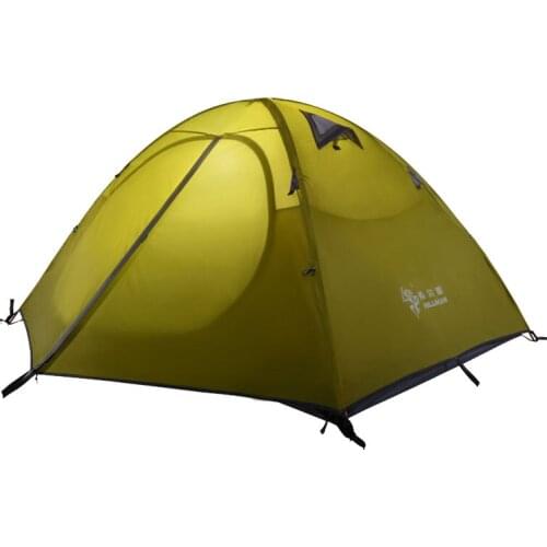 Outdoor 3 Person Double Layer Aluminum Poles Camping Tent Waterproof Windproof Portable Camping Beach Tents