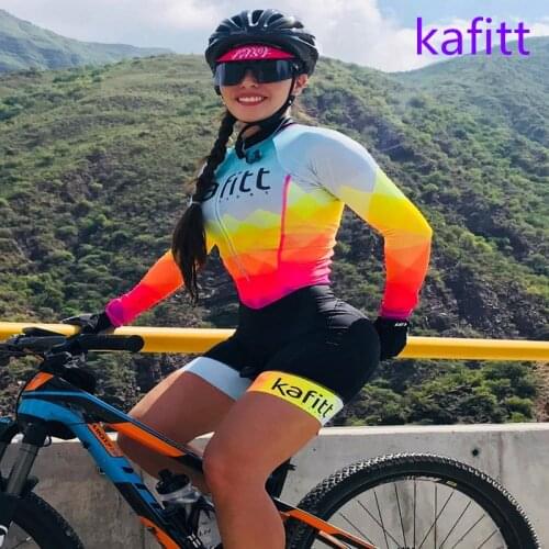 21Kafitt 9D gel women long Triathlon Cycling clothing Skinsuit sets Macaquinho Ciclismo Feminino MTB BIKE Clothing Jumpsuit kits