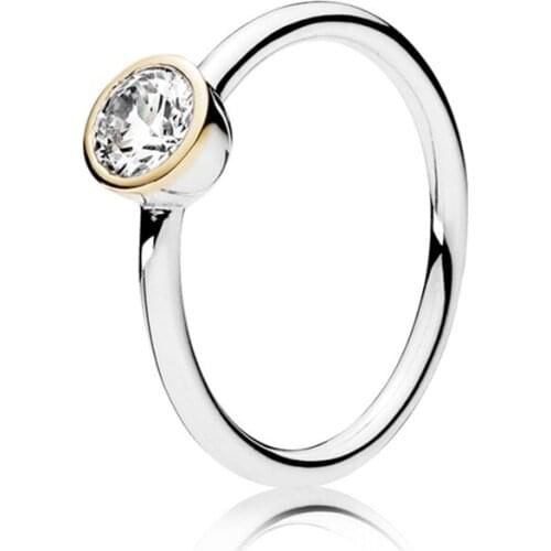 925 Sterling Silver Women Rings with Clear CZ Simple Design Love Finger Ring for Women Fine Jewelry