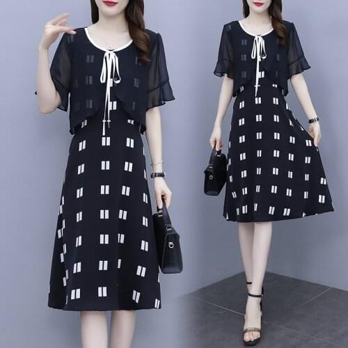 Women cute Elegant plus size L-5XL dress fat XXXL 3XL XXXXL 4XL XXXXXL 100KG woman wear party Cocktail slim Casual blouses dress