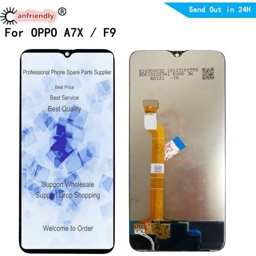 Lcd for OPPO F9 A7X CPH1823 CPH1881 CPH1825 PBBM00 PBBT00 LCD Display+Touch panel Screen Digitizer Screen Glass Panel Assembly