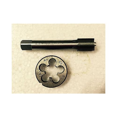 1pc HSS Machine M16 X 0.5mm Plug Tap and 1pc M16 X 0.5mm Die Threading Tool