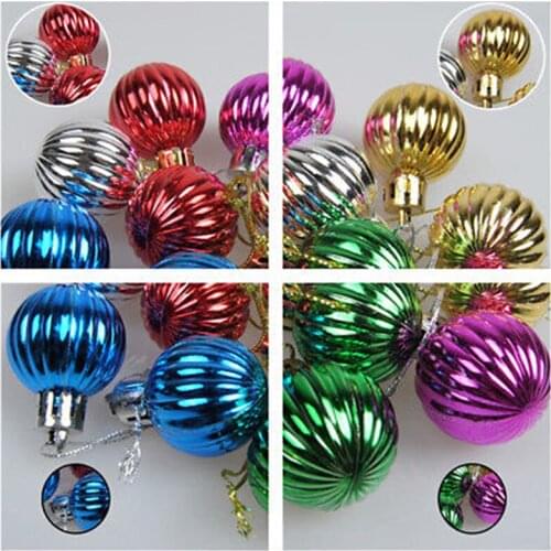 12pcs/lot Christmas Tree Ball Bauble Hanging Ornament Decorations Home Party Holiday Glitter Xmas Tree Pendant Balls