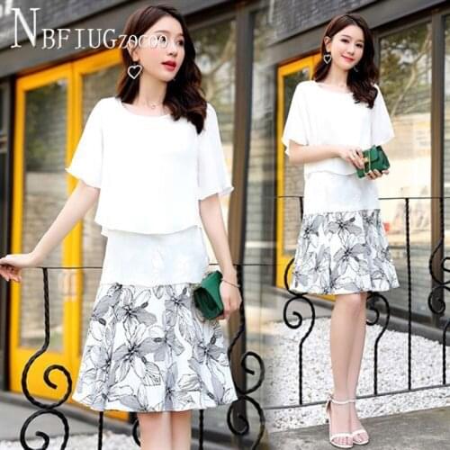 2020 New Fashion Chiffon Women Sets French Sweet Female Sets