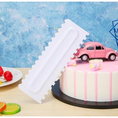 3Pcs/Set Cake Decorating Comb Cake Scraper Smoother Cream Decorating Pastry Icing Comb Fondant Spatulas DIY Pastry Tools