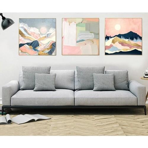 Abstract Flower Oil Painting Print On Canvas Modern Wall Art Flower Picture For Living Room Wall Poster Decor