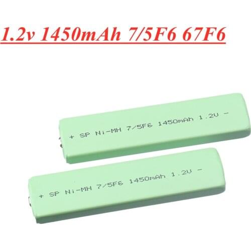 2pcs 1.2V 7/5F6 67F6 1450mAh ni-mh Chewing Gum battery 7/5 F6 cell for panasonic sony MD CD cassette player