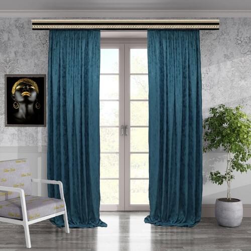 Brillant Woven Patterned Design Backdrop Curtain Ekstrafor Shir 150 X270