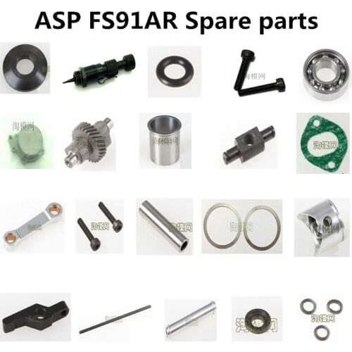 ASP four-stroke engine FS91AR spare parts exhaust door Crankshaft piston ring carburetor parts Rocker arm cylinder cover screw