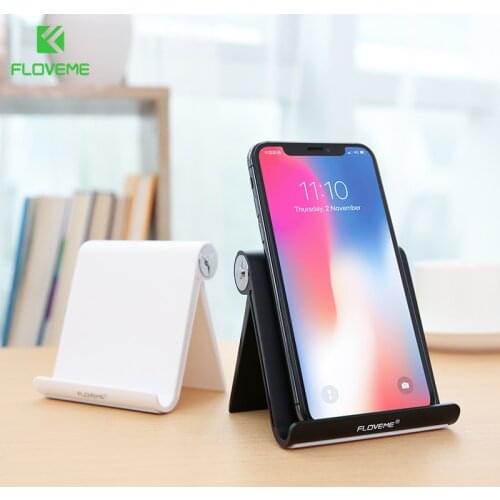 FLOVEME Phone Holder Stand Mobile Smartphone Support Tablet Stand for iPhone Desk Cell Phone Holder Stand Portable Mobile Holder