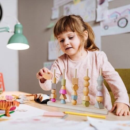 Children ExerciseLogical Thinking Ability Training Brain Matching Four-Color Early Education Puzzle Montessori Cognitive Toys