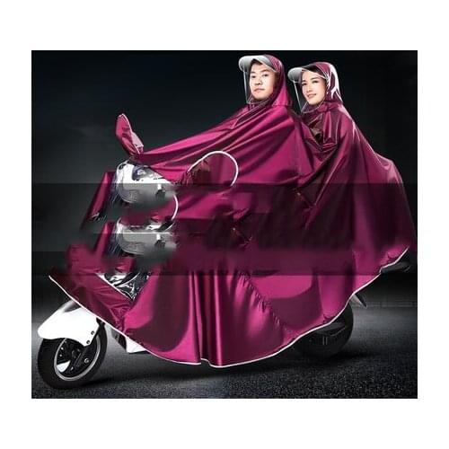 [TB09]Electric motorcycle raincoat battery car single double male and female adult increase thickening anti-storm rain riding po