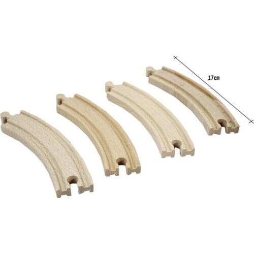 EDWONE --1 PCS Thomas Beech Wooden Train Circular Track Railway Accessories Band Track Length 17CM fit for Biro