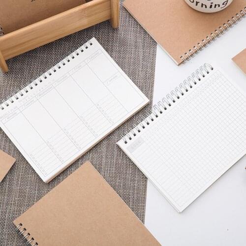 Notebook Agenda Daily Weekly Monthly Plan Spiral Organizer Schedule Planner School Office Transparent Schedule Agenda Planner