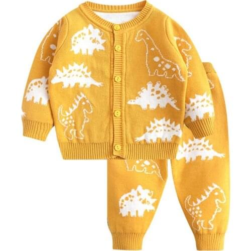 Baby Boy Girl Clothes Sets Spring Autumn Solid Newborn Baby Girl Clothing Long Sleeve Tops + Pants Outfits Casual Baby Pajamas