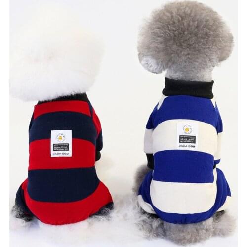 Dog Costumes Pet Four Legged Clothing Teddy Plaid Sweater Chihuahua Pajamas Puppy Clothes Pet BODYSUIT