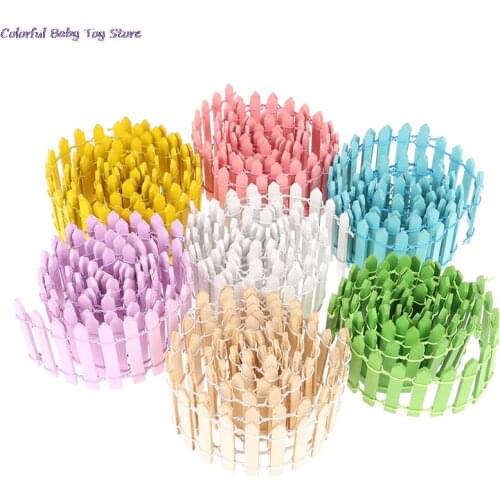 100*5cm Miniature Small Wood Fence DIY Fairy Garden Micro Dollhouse Plant Pot Decor Ornament DIY Miniature Garden
