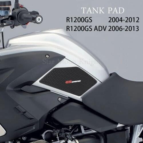 Motorcycle Non-slip Side Fuel Tank Stickers Waterproof Pad Rubber Sticker For BMW R1200GS R 1200 GS ADV Adventure 2004 - 2013
