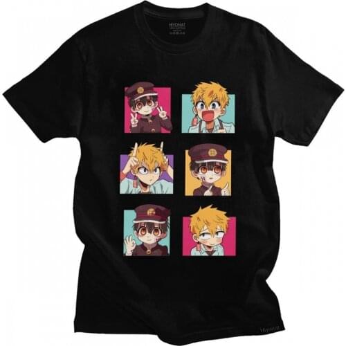 Toilet-Bound Hanako-Kun T Shirt Men Cotton T-shirt Short Sleeves Jibaku Shounen Yugi Tsukasa Hanako Tee Tops Nene Yashiro Tshirt
