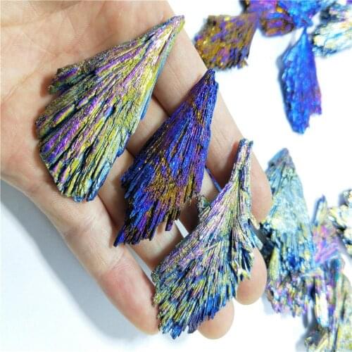 Natural Quartz Crystal Jet Stone Rainbow Titanium Cluster Mineral Specimen For Home Decoration