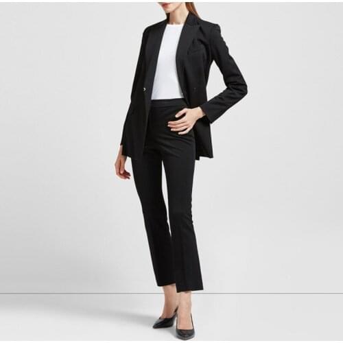 New Fashion Business Interview Women Pants Suits Work Wear Office Ladies Slim Blazer And Pants 2-piece Set Womens Pants Suits