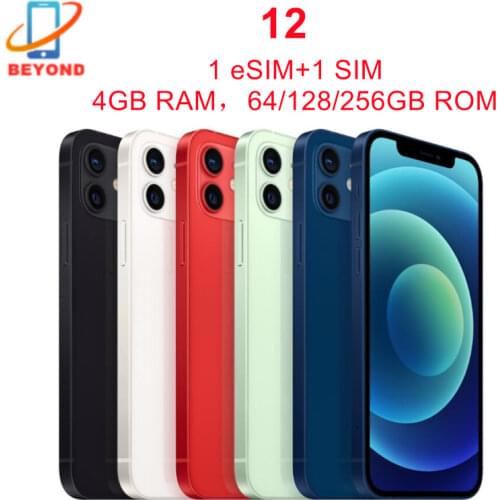 Apple iPhone 12 6.1" Unlocked RAM 4GB ROM 64/128/256GB A14 Bionic IOS Face ID NFC Genuine Original 5G Cell Phone