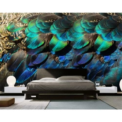 Milofi custom photo wallpaper mural European 3d abstract wallpaper Southeast Asia peacock featured mural wall photo