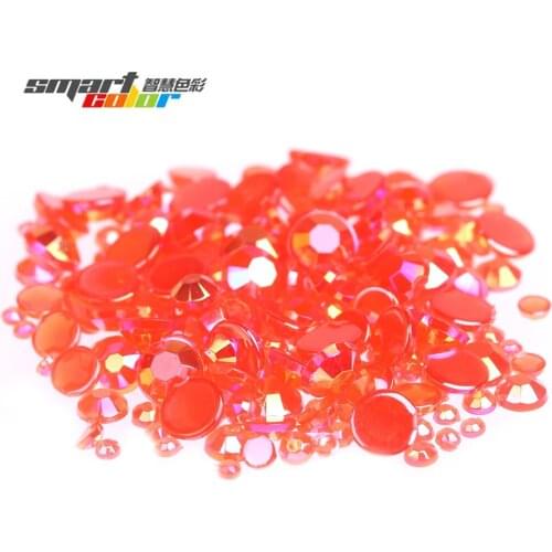 Jelly Red Color Multi-size Optional Acrylic Rhinestones Shoes Clothing Decorations Sparkling Nail Art Decorations