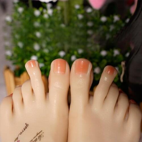 KnowU Silicone Foot Model Jointed 6 Colors Female Feet Mannequin for Short Stocking Jewelry Socks Shoes Ankle Bracelet Display