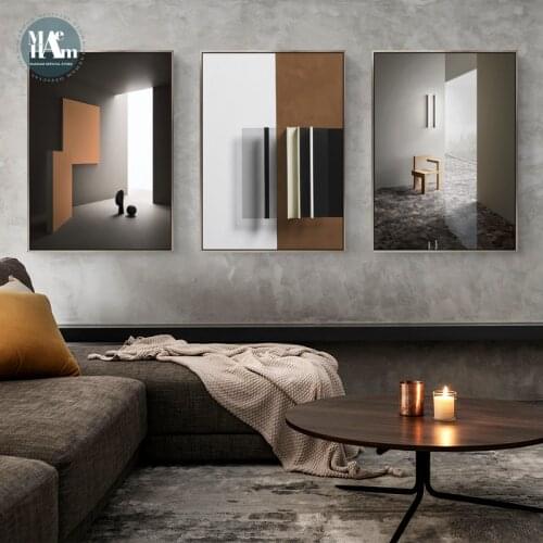 Modern Abstract Geometric color block Wall Poster Print colorful Canvas Painting Art Living Room Decoration Pictures Home Decor