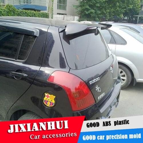 For Swift Spoiler 2008-2014 Suzuki Swift Spoiler WXYCK ABS plastic Material Car Rear Wing Color Rear Spoiler